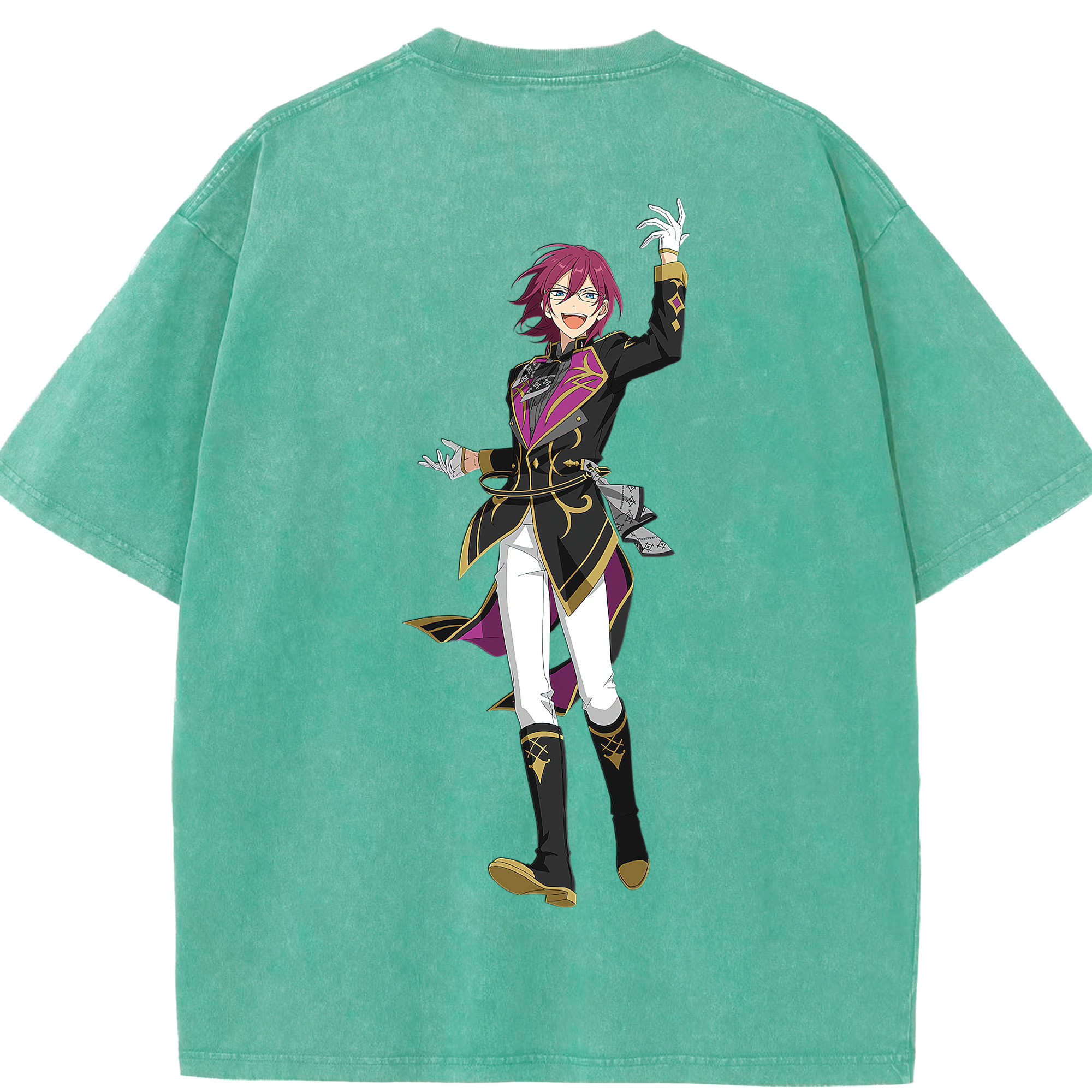 （画像用） あんさんぶるスターズ! Ensemble Stars 綿100% ヴィンテージ風 半袖Tシャツ（背面プリント）